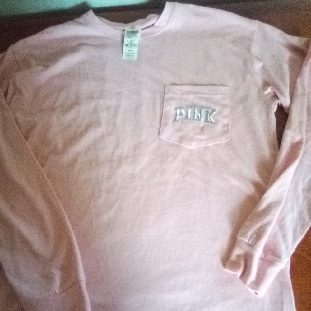 PINK BLING LONG SLEEVE TEE.